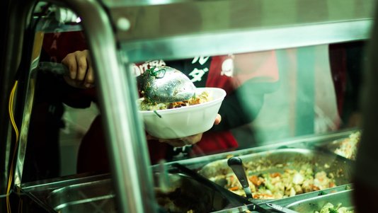 hot food counter serving prepared meals